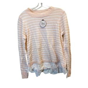 So Authentic American Heritage Striped Peace Sweater Size S